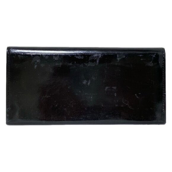 Auth Burberry - Black Patent Leather Long Wallet - Picture 3 of 9
